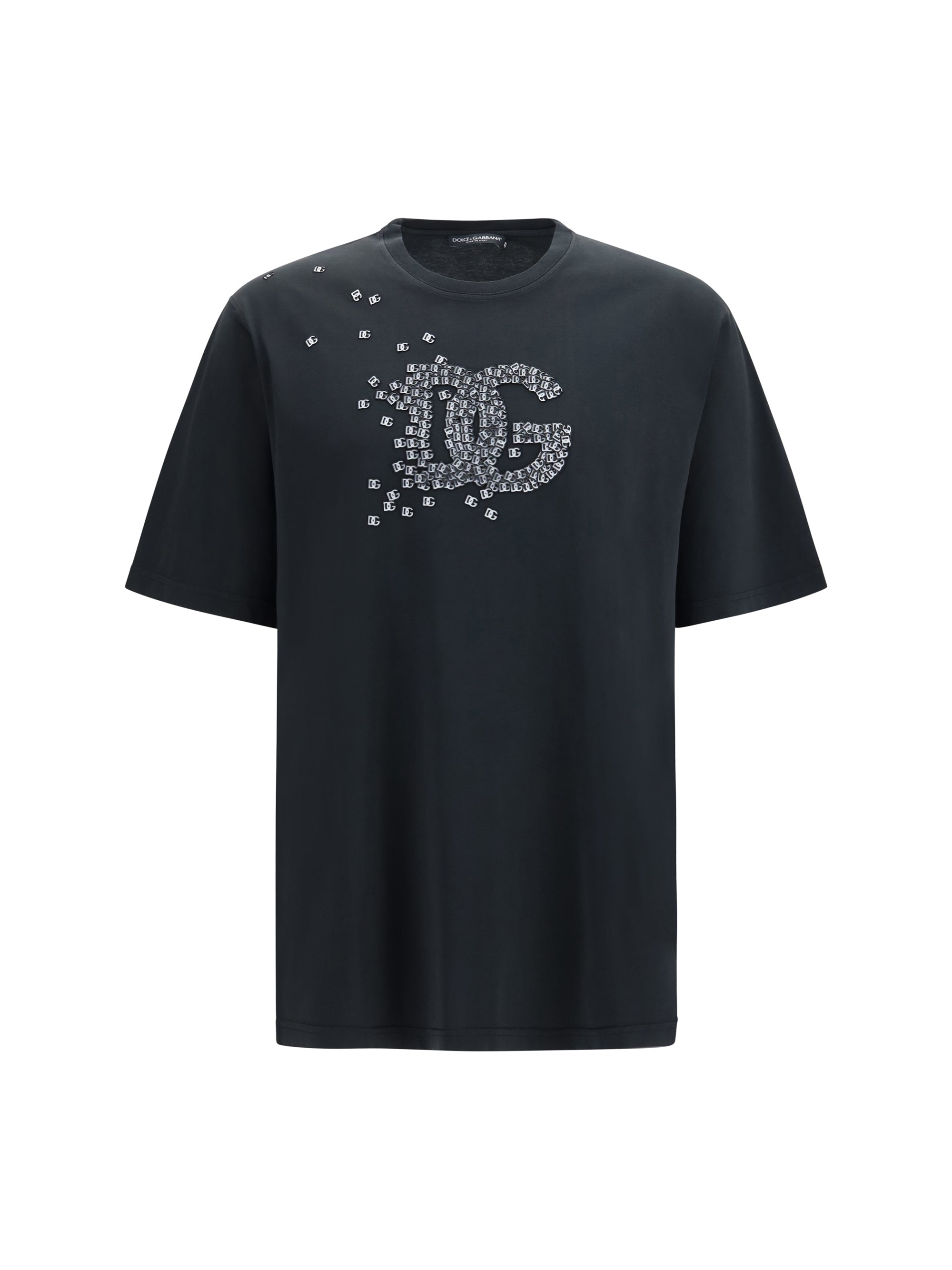 Dolce & Gabbana Logo-Embellished Cotton T-Shirt — Black
