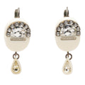 Resin Strass Rain Drop Clip On Earrings