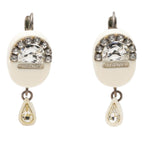 Resin Strass Rain Drop Clip On Earrings