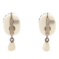 Resin Strass Rain Drop Clip On Earrings