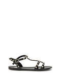 Valentino Garavani Rubber Rockstud Sandals — Black