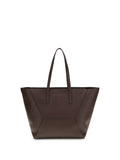 Brunello Cucinelli Hammered Leather Tote Bag — Burgundy