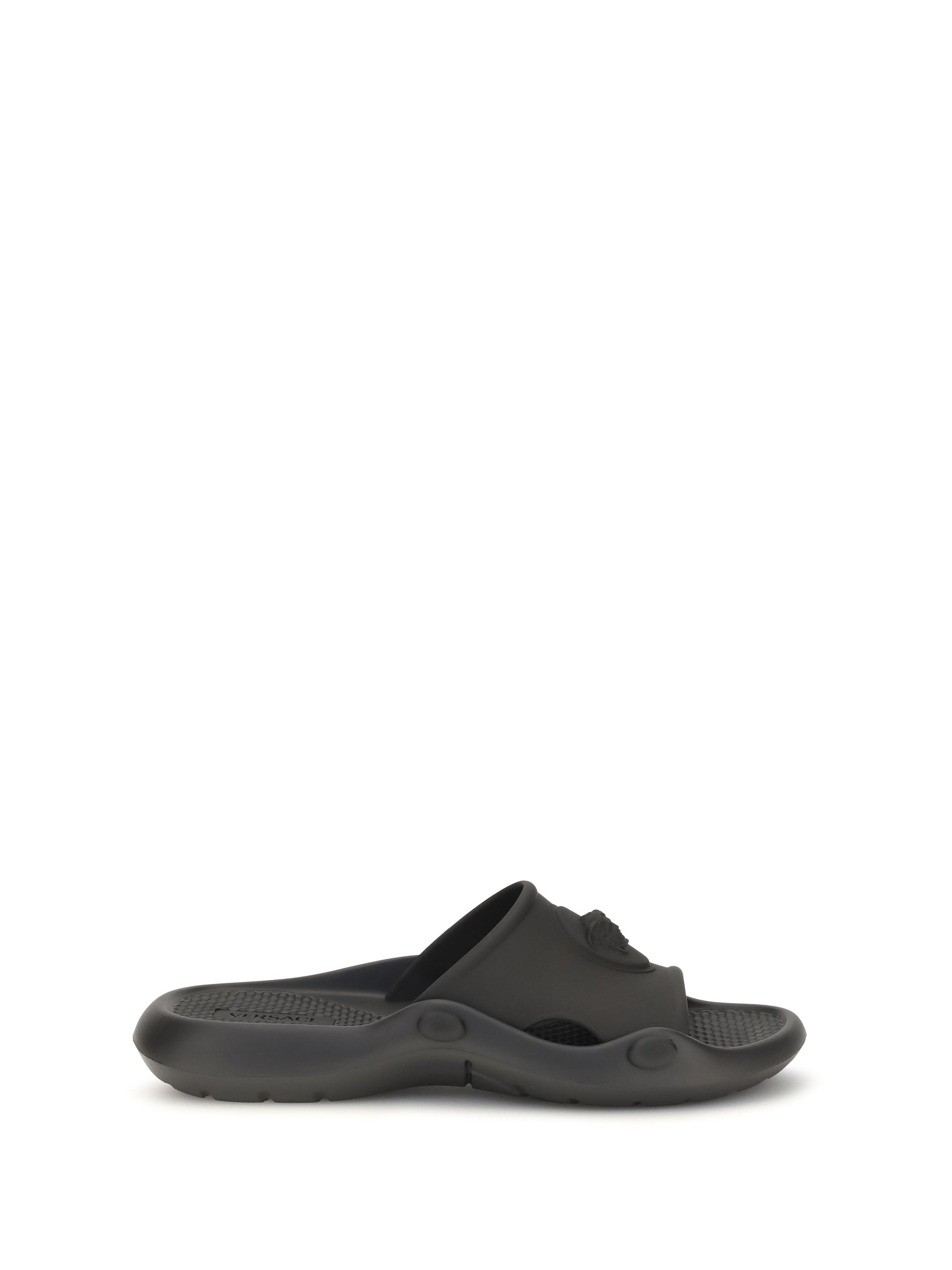 Versace Nettuno Slide Sandal — Black