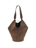 Khaite Lotus Shoulder Bag — Brown
