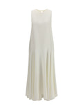 P.A.R.O.S.H. Linen Viscose Blend Dress — Beige