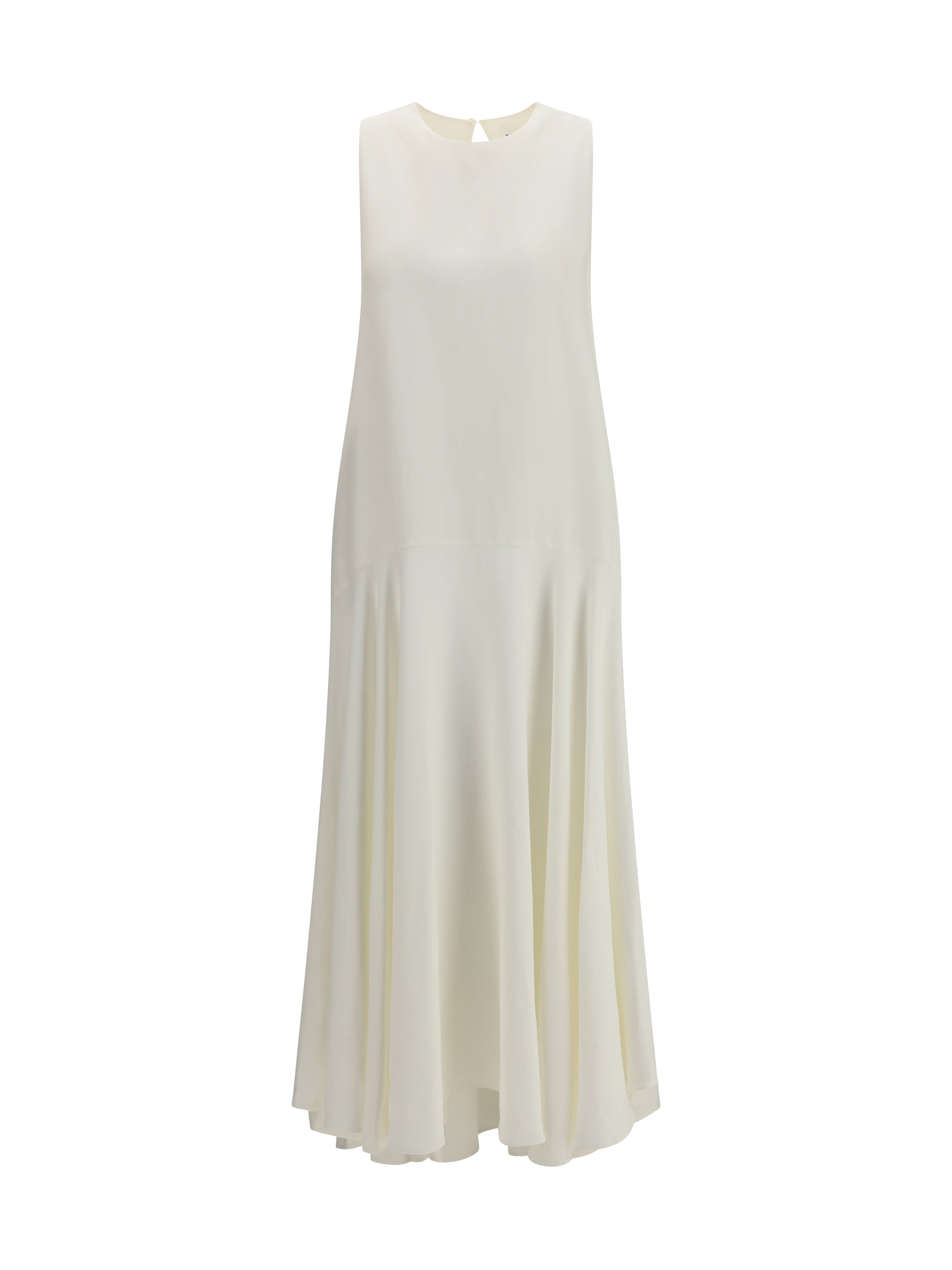 P.A.R.O.S.H. Linen Viscose Blend Dress — Beige