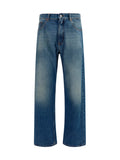 MM6 Maison Margiela Light-Wash Straight-Leg Jeans — Blue