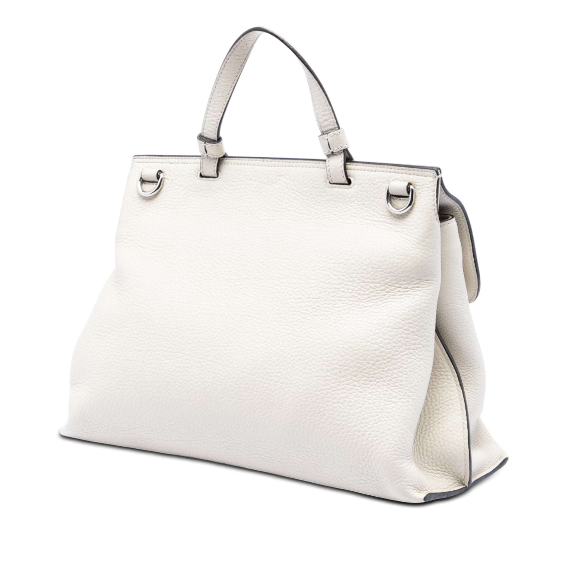 Medium Calfskin Bamboo Daily Satchel