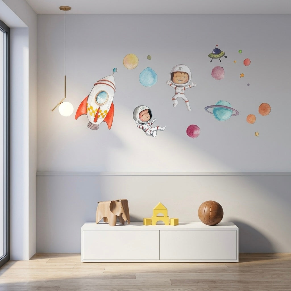Vinyl Decal Planets for Kids and Astronauts to Decorate Children's Spaces