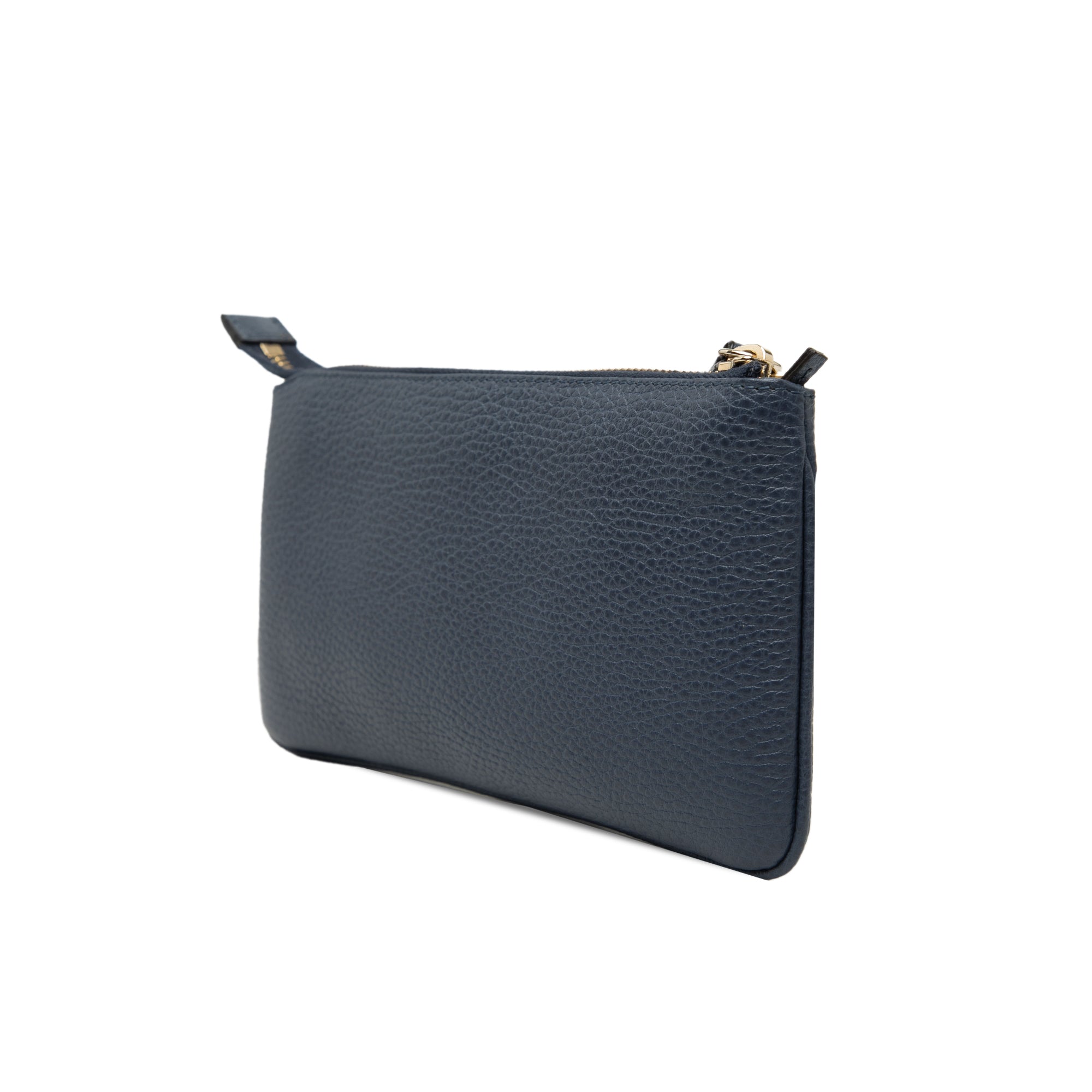 Pebbled Leather Swing Wristlet Pouch