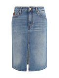 Jacob Cohen Five-Pocket Denim Skirt — Blue