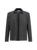 Cárdigan de ganchillo bordado Jil Sander - Negro