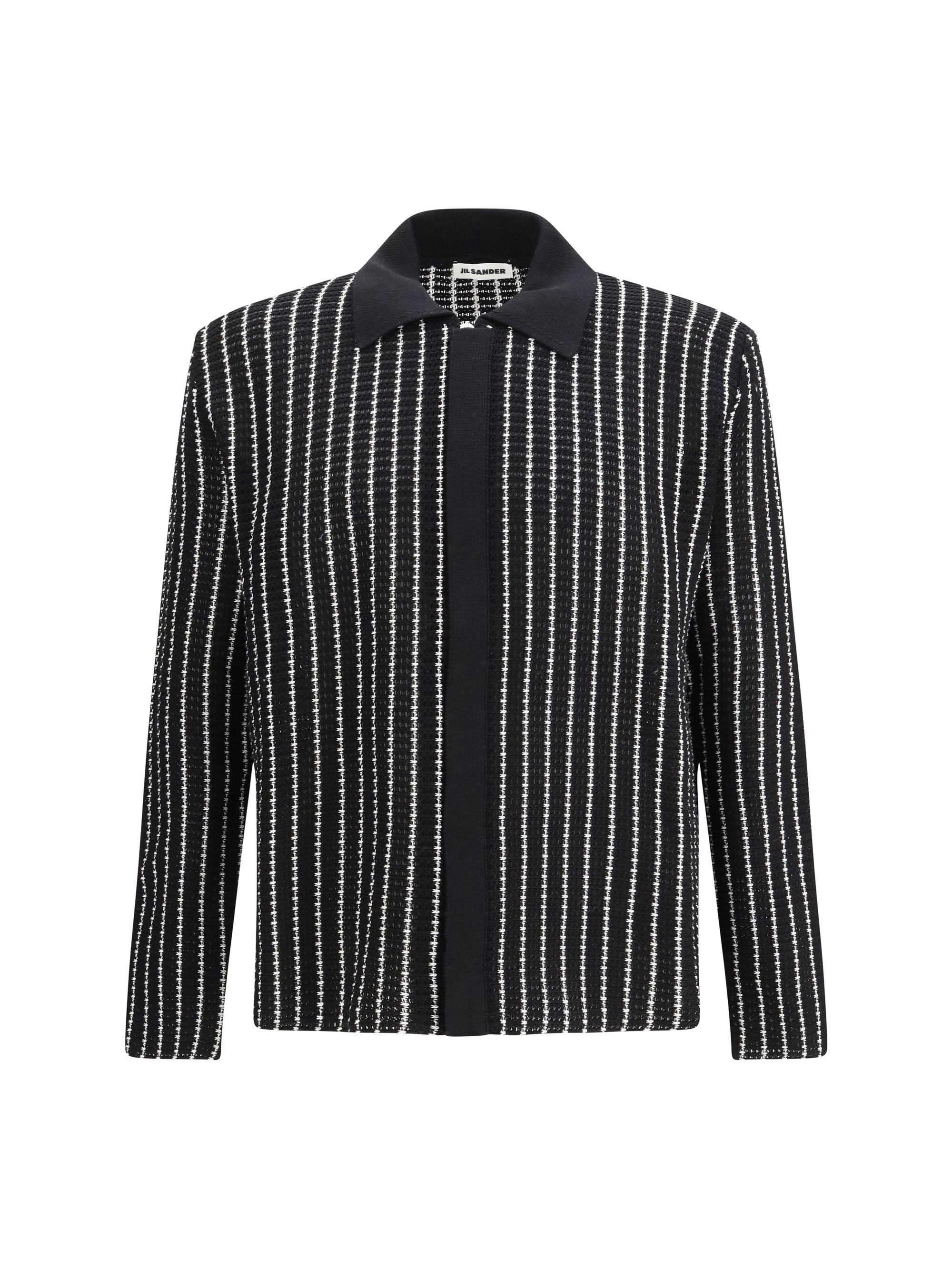 Cárdigan de ganchillo bordado Jil Sander - Negro