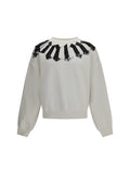 Palm Angels Big Neck Logo Print Sweatshirt — White