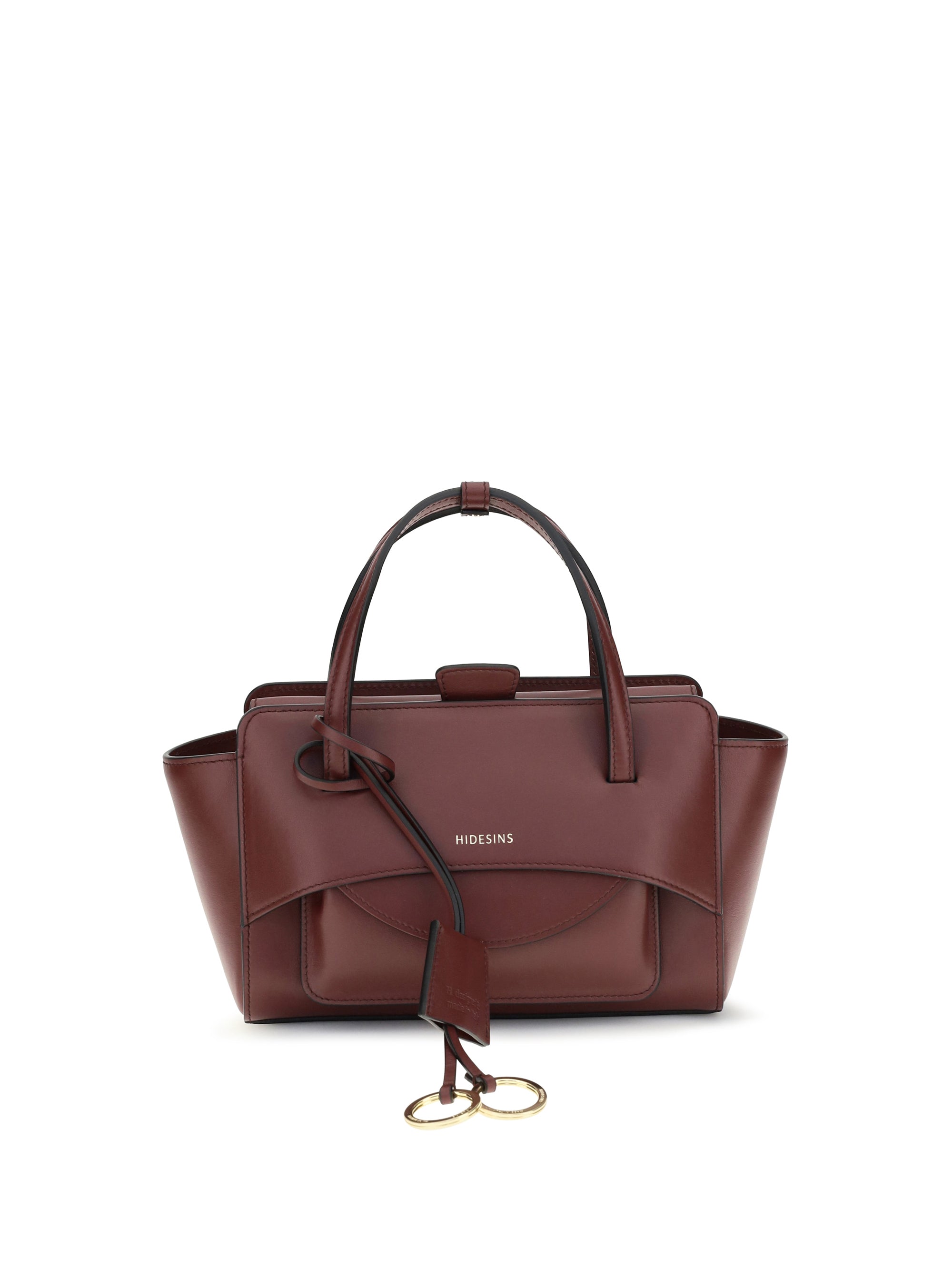 Hidesins Flap Top Handle Bag — Wine