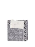 Brunello Cucinelli Ethnic-Patterned Silk Pocket Square — Gray