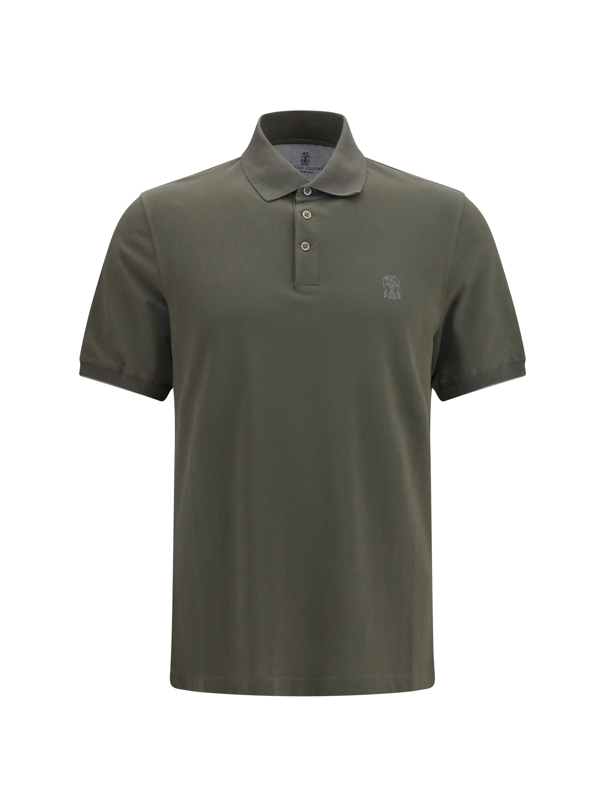 Brunello Cucinelli Cotton Polo — Gray