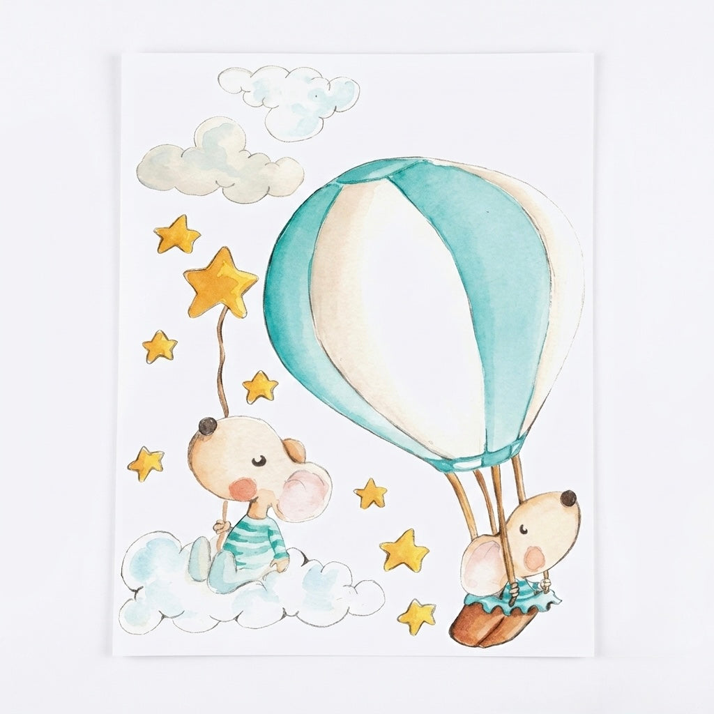 VINILO INFANTIL | GLOBO A LAS ESTRELLAS MENTA