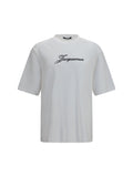 Jacquemus Logo-Embroidered Cotton T-Shirt — White