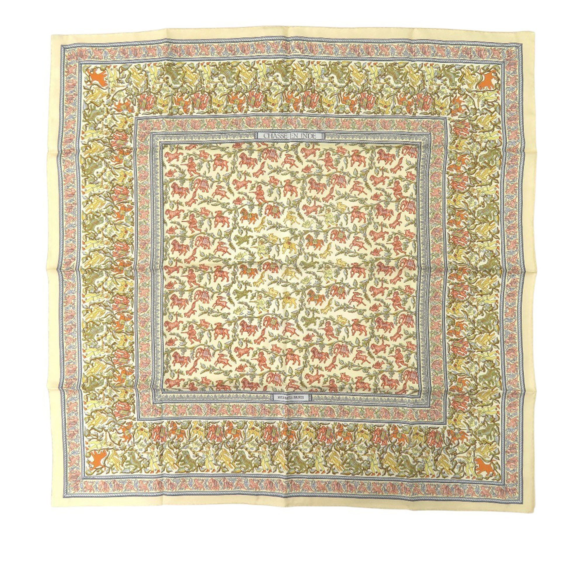 Chasse En Inde Silk Scarf 90