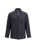 Brunello Cucinelli Linen Shirt — Gray