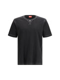 Diesel Oval D Logo Cotton T-Shirt — Black