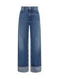Dolce & Gabbana Straight-Leg Five-Pocket Jeans — Blue