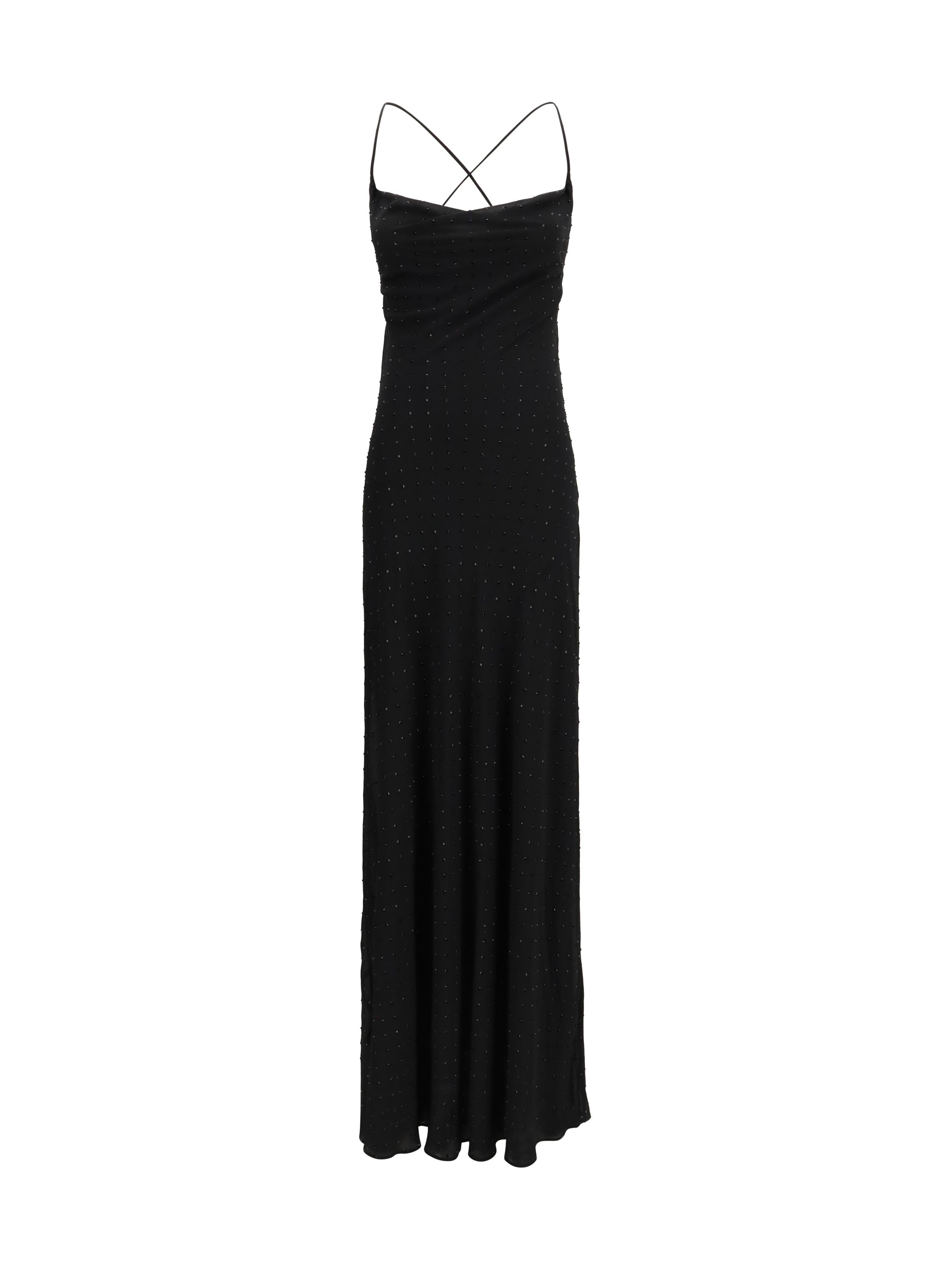Pinko Strass Slip Dress — Black