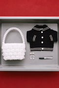 Dovie Baby & Kids Cardigan - Black/Cream