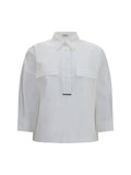 Brunello Cucinelli Cotton with Monili Details Shirt — White