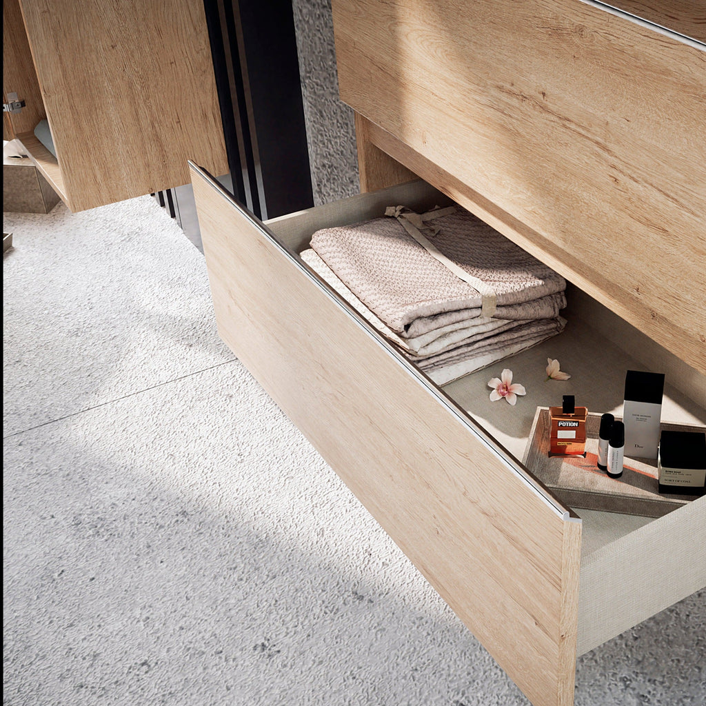 BATHME MADISON TOP Mueble de Baño con Lavabo 3 Cajones Bambú