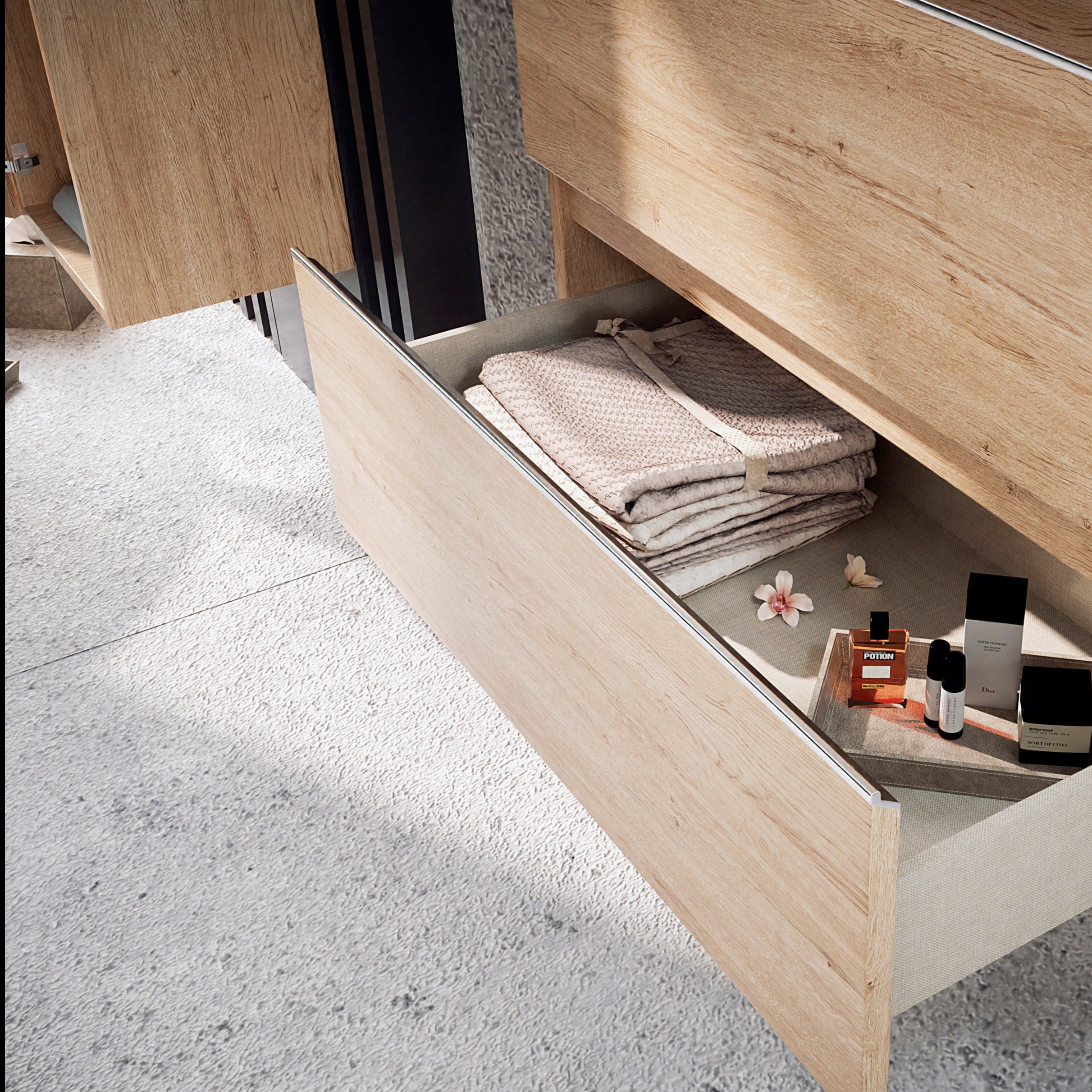 BATHME MADISON TOP Mueble de Baño con Lavabo 3 Cajones Bambú