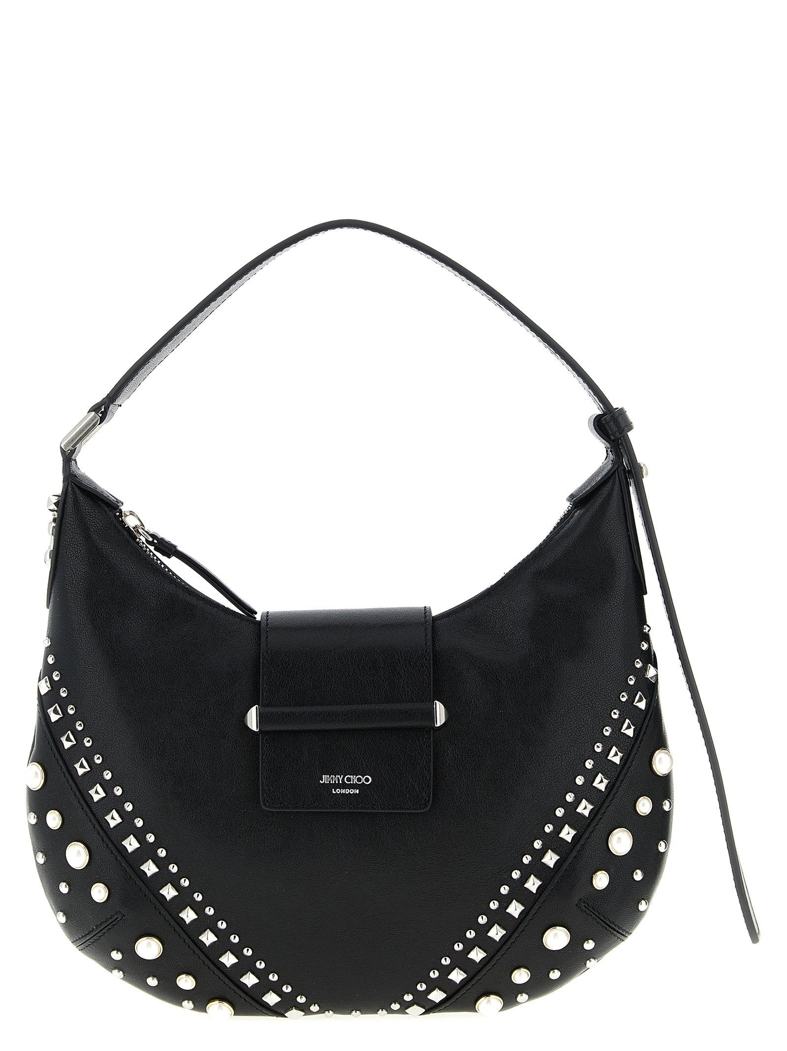 Jimmy Choo Bar Hobo Shoulder Bag — Black