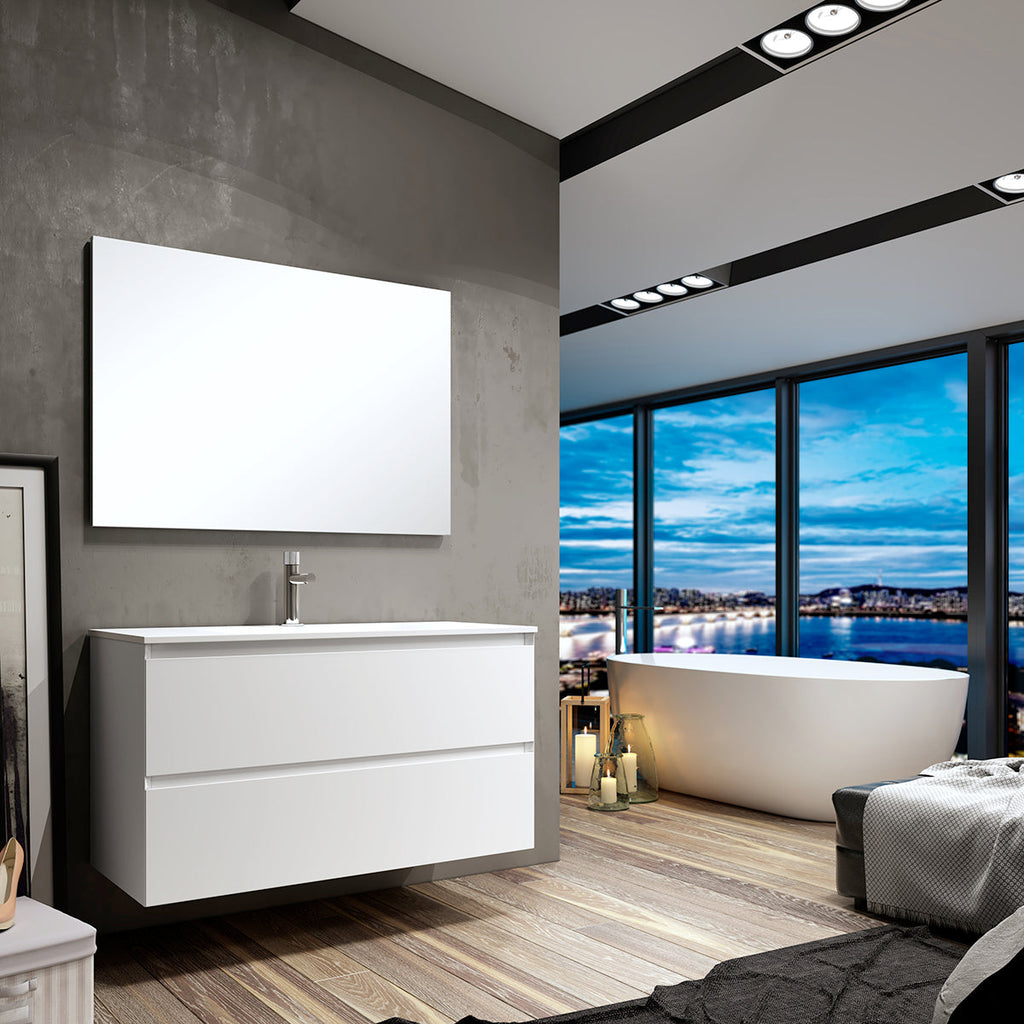 BATHME PARIS Conjunto Completo Mueble de Baño Blanco Mate