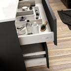 BATHME PARIS Mueble de Baño+Lavabo Negro Mate