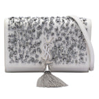 Beaded Calfskin Monogram Kate Tassel Wallet on Chain