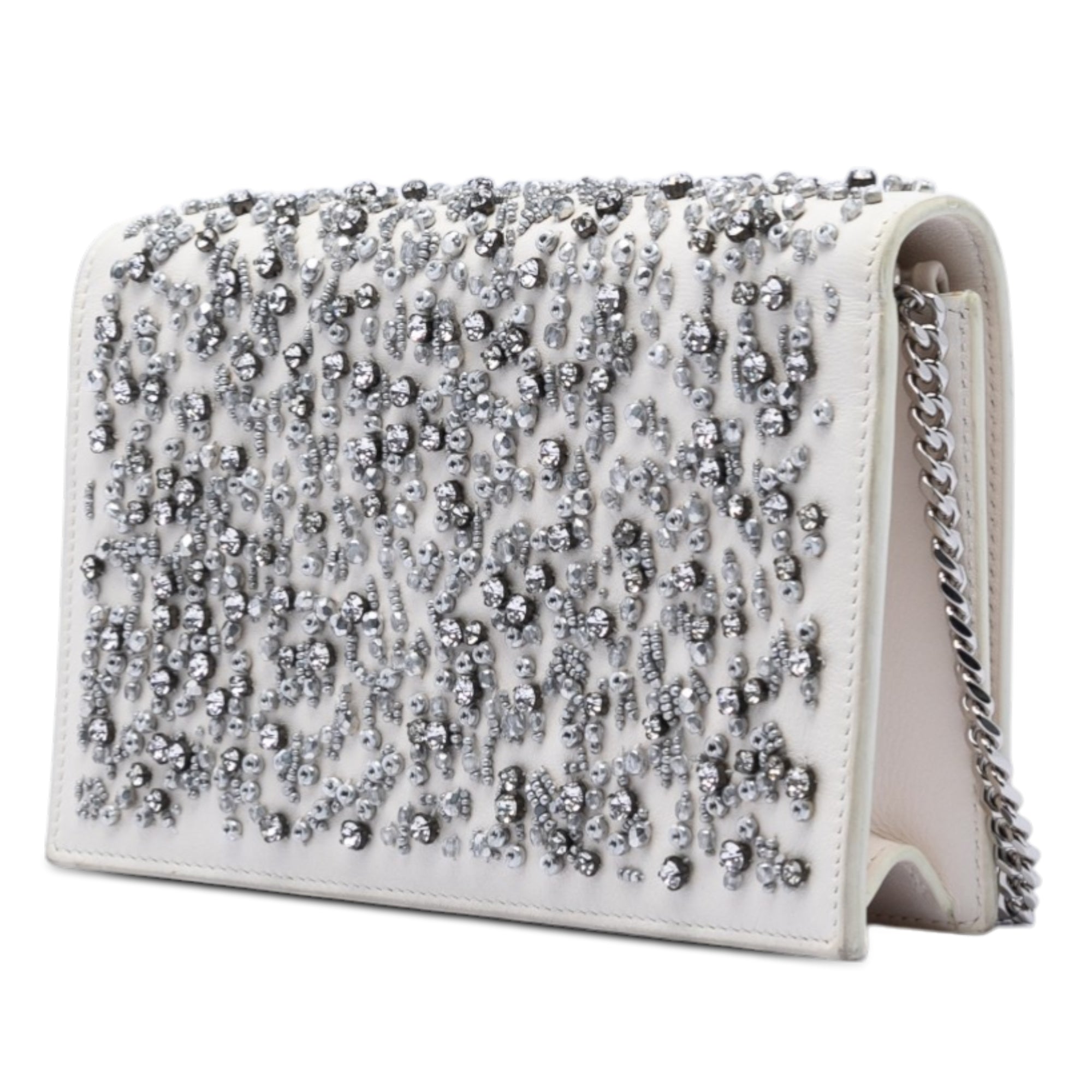 Beaded Calfskin Monogram Kate Tassel Wallet on Chain