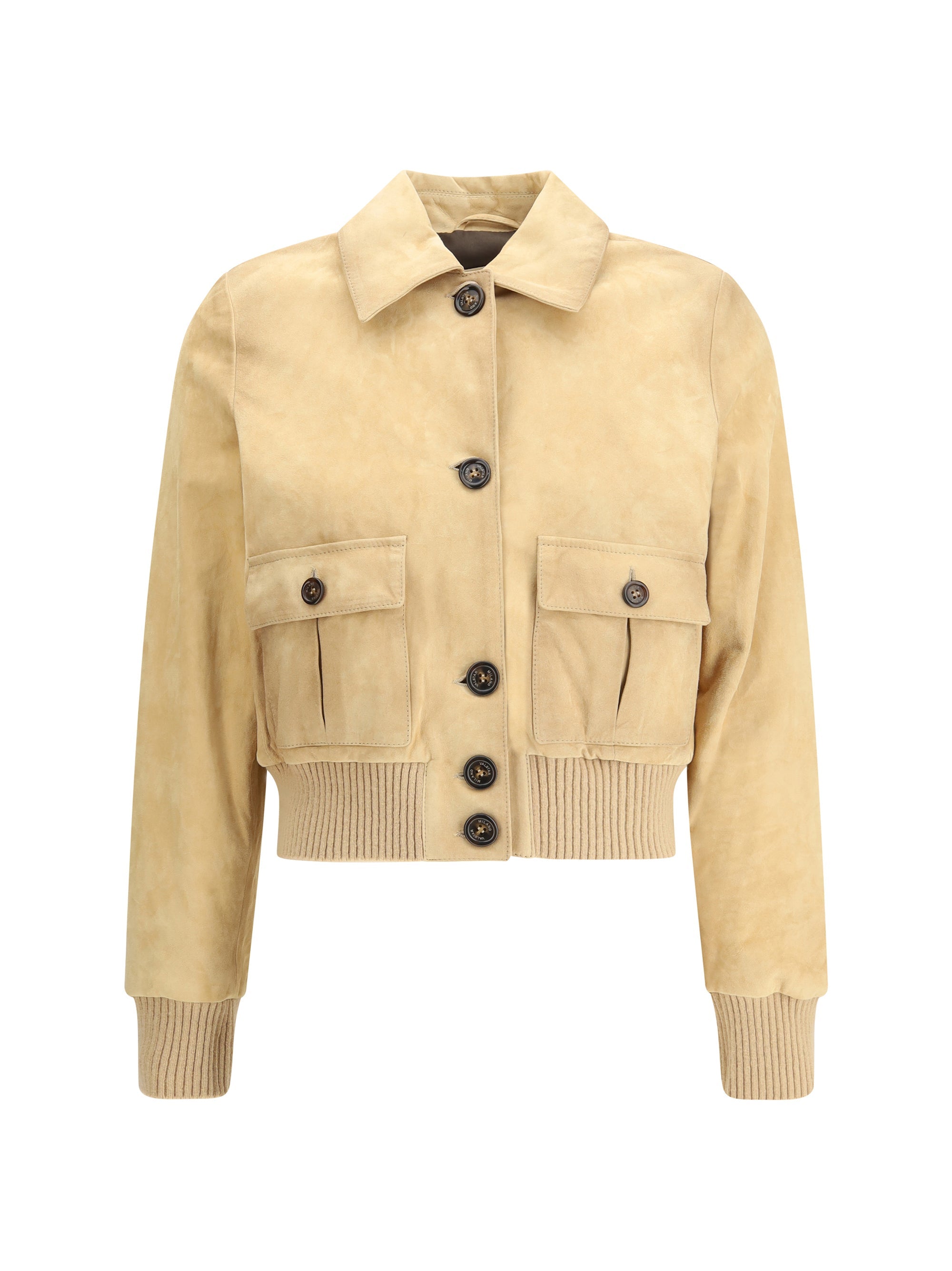 Valstar Suede Leather Jacket — Beige