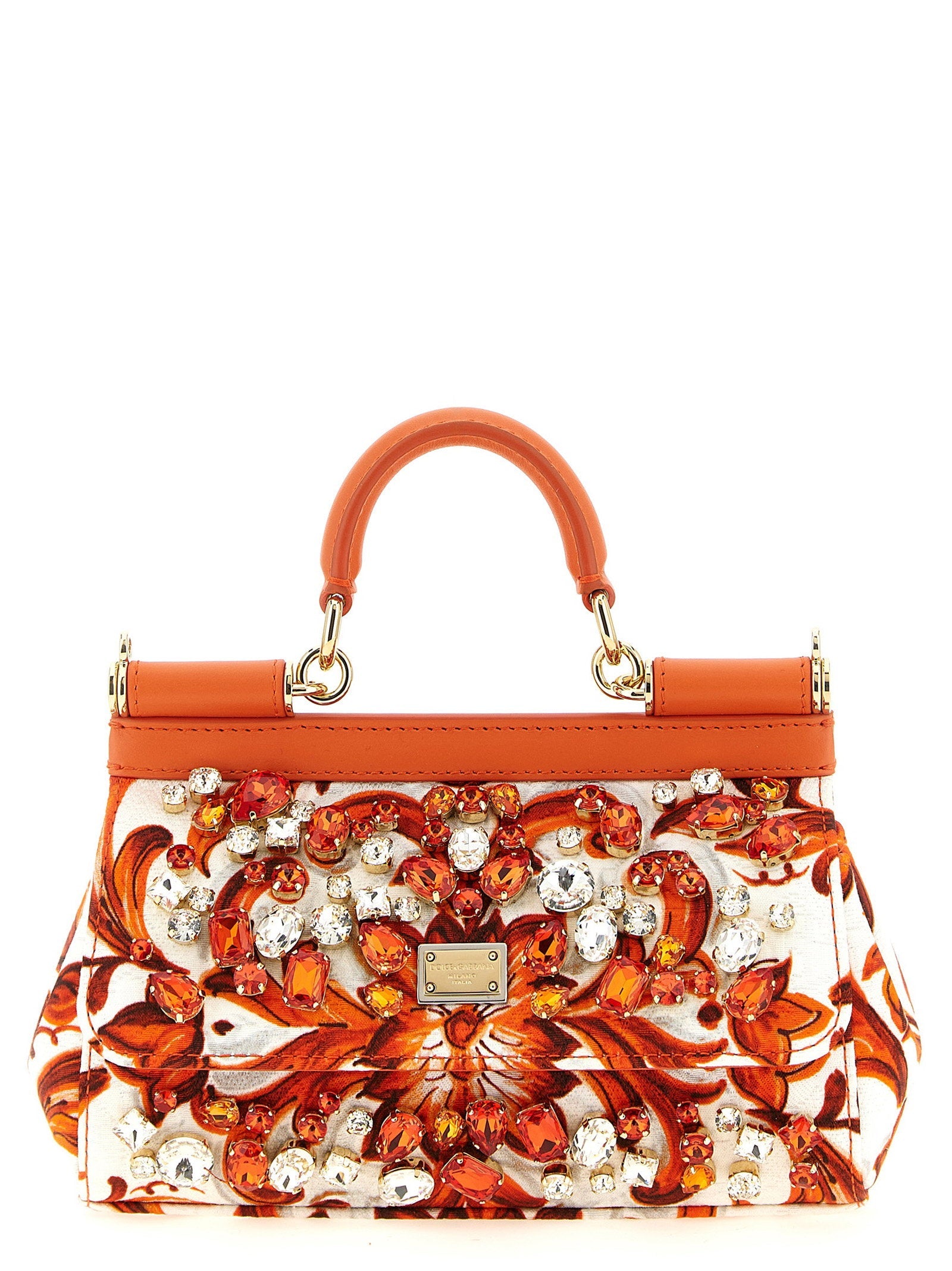 Bolso con asa superior Sicily de Dolce & Gabbana — Naranja