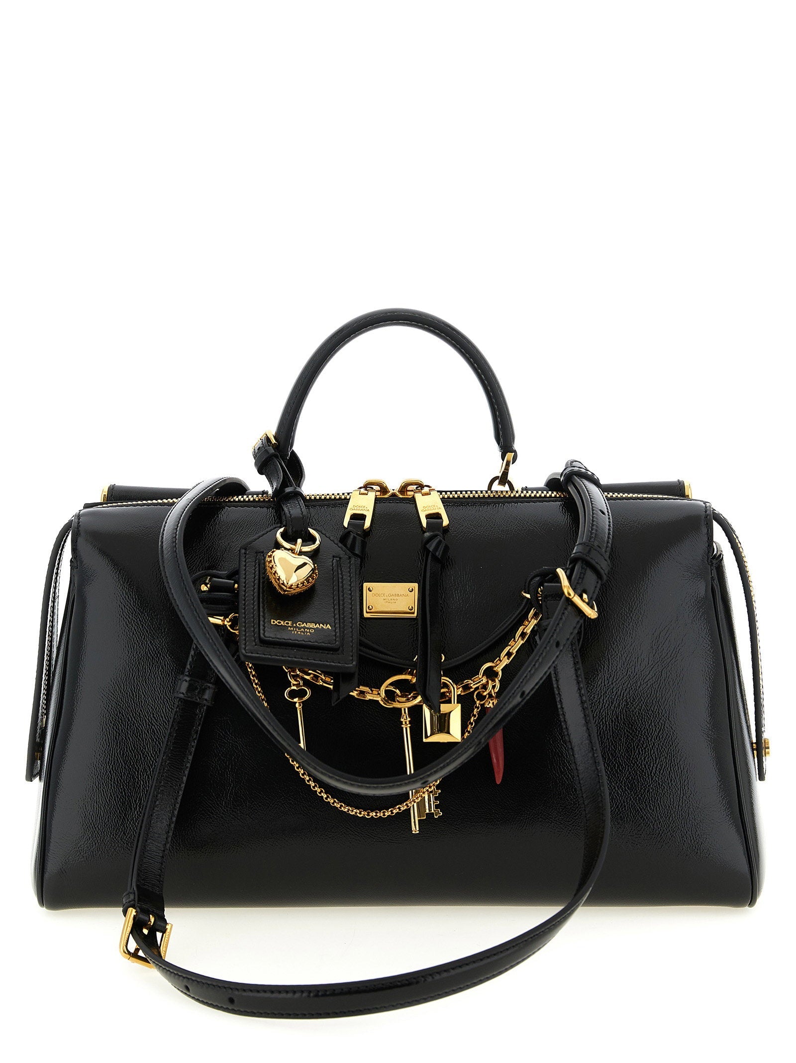 Dolce & Gabbana Vittoria Top Handle Bag — Black