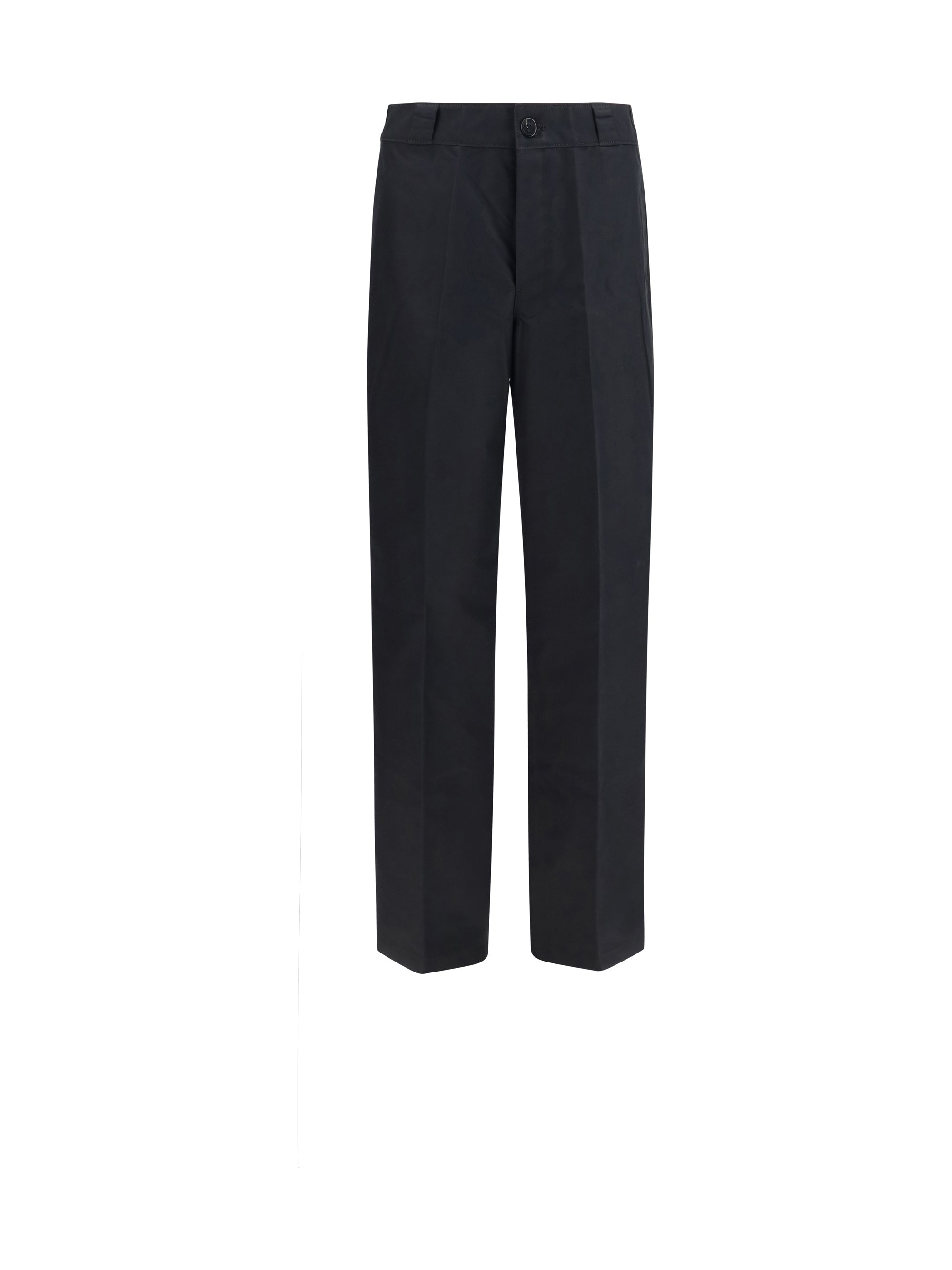 Prada Technical Canvas Wide-Leg Trousers — Black