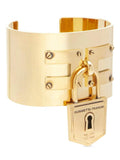 Elisabetta Franchi Padlock Gold-Plated Metal Bracelet — Gold