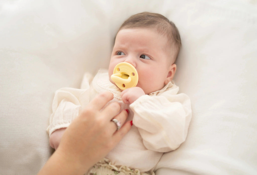 Chupete DIAMOND By Nenina & Co Amarillo Y Rosa pálido | Silicona Orgánica para Bebé +12 Meses