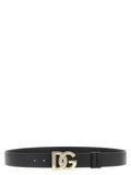 Dolce & Gabbana DG Cross Buckle Belt — Black