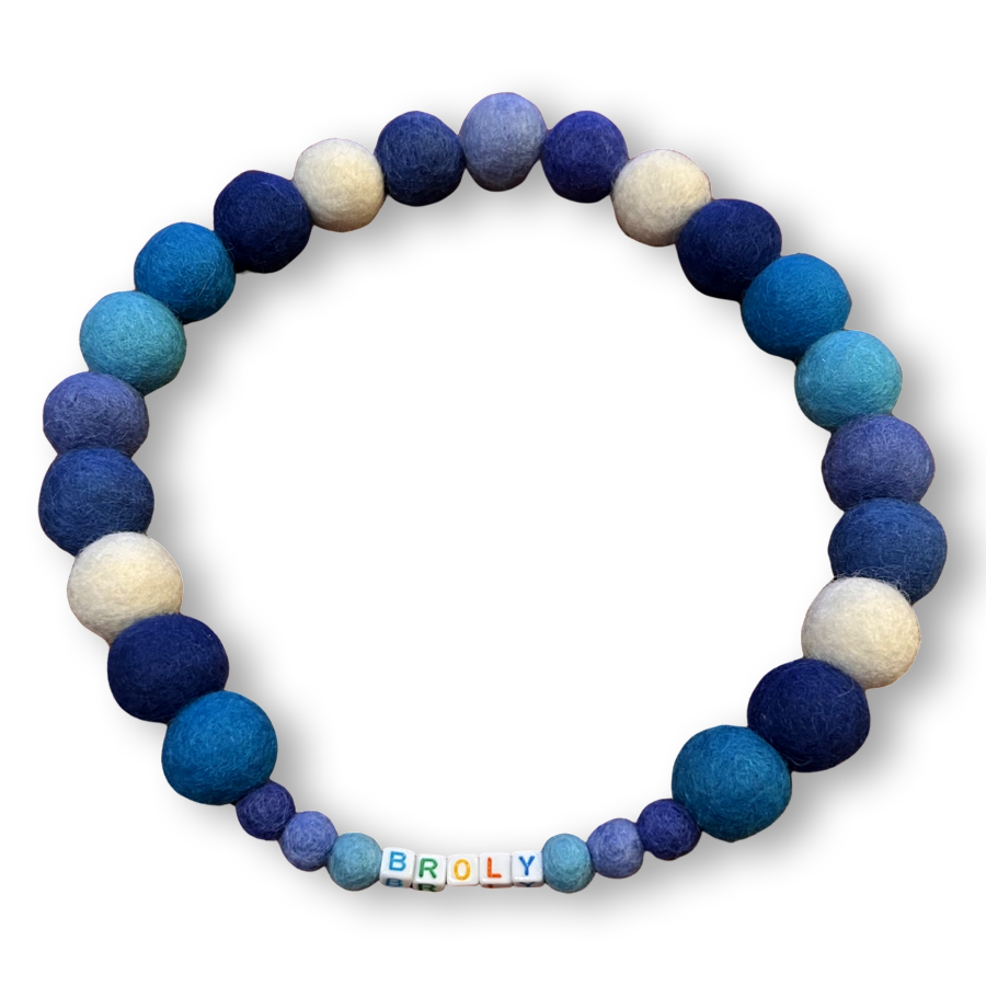 Collare personalizzato per cani con pon pon - Blu