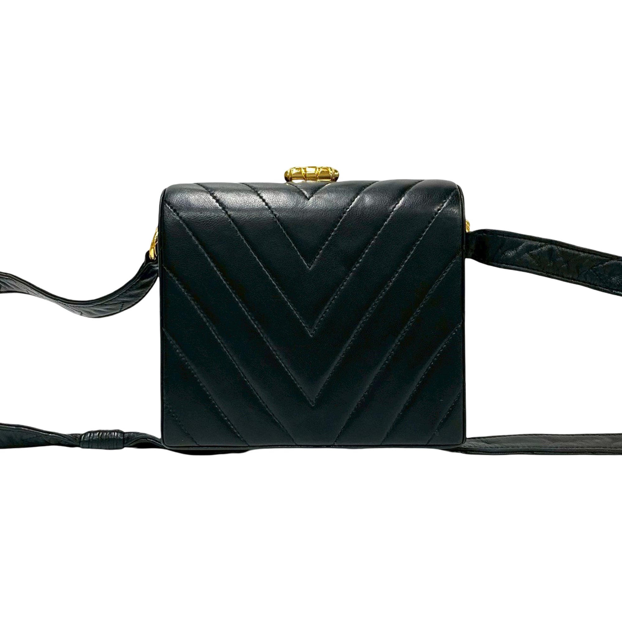CC Chevron Lambskin Box Crossbody