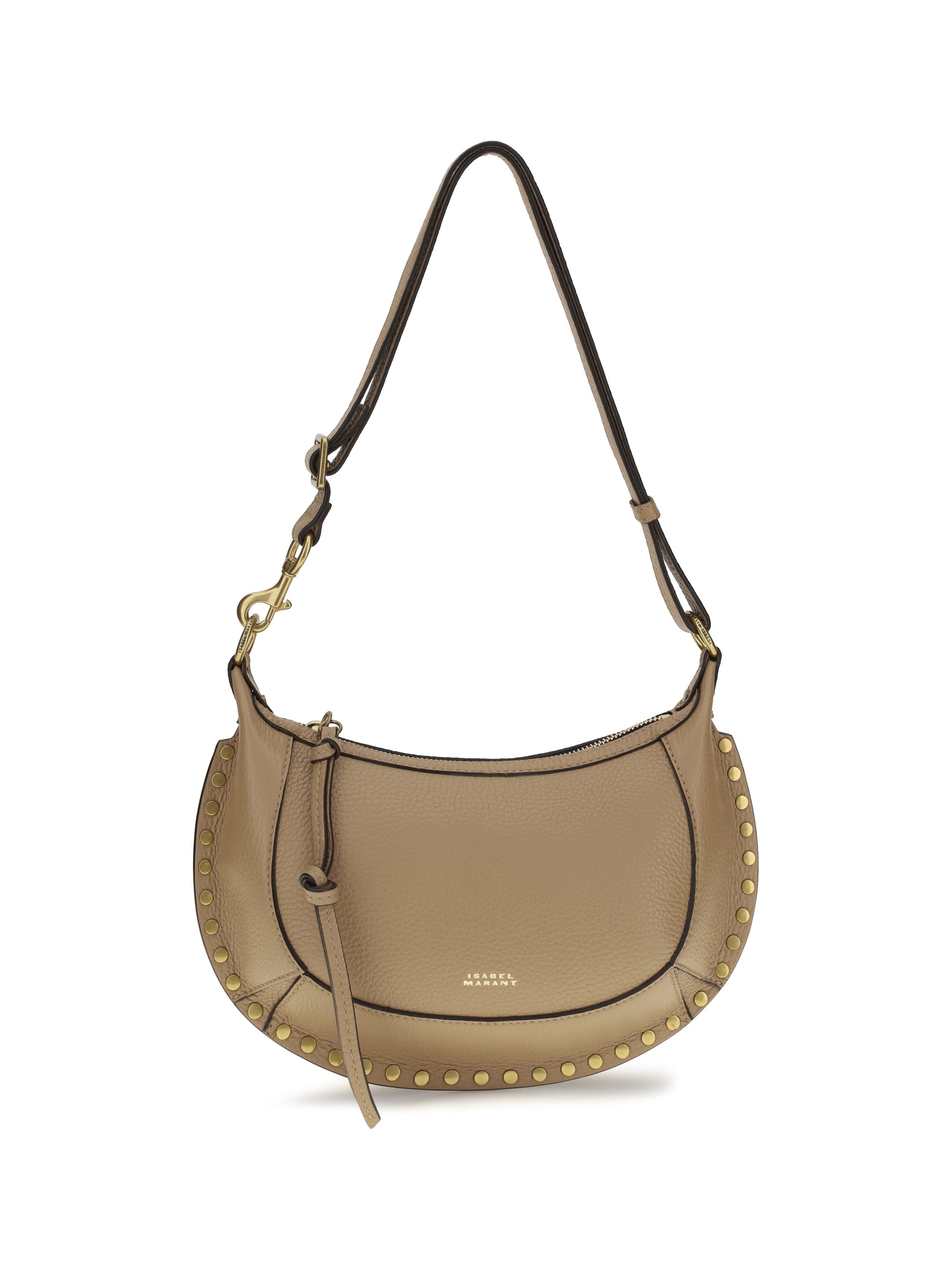 Isabel Marant Oskan Moon Shoulder Bag — Beige