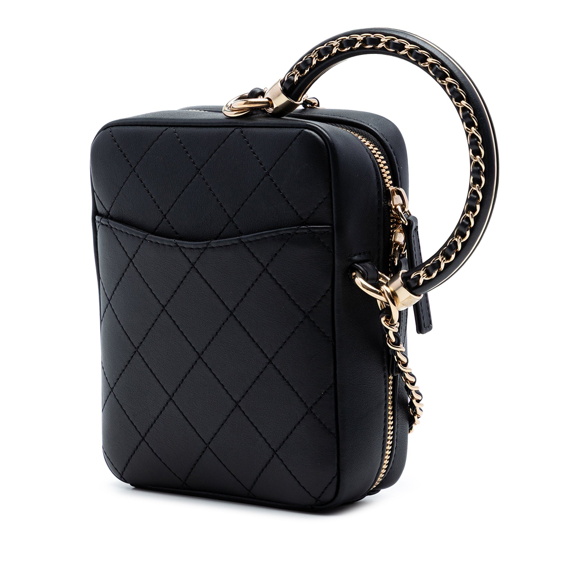 Calfskin Stitched Cup Of Tea Vanity Case