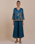 Midnight Blue Coord Set By KYNAH, Luxury Indian Fashion & Bridal Wear
