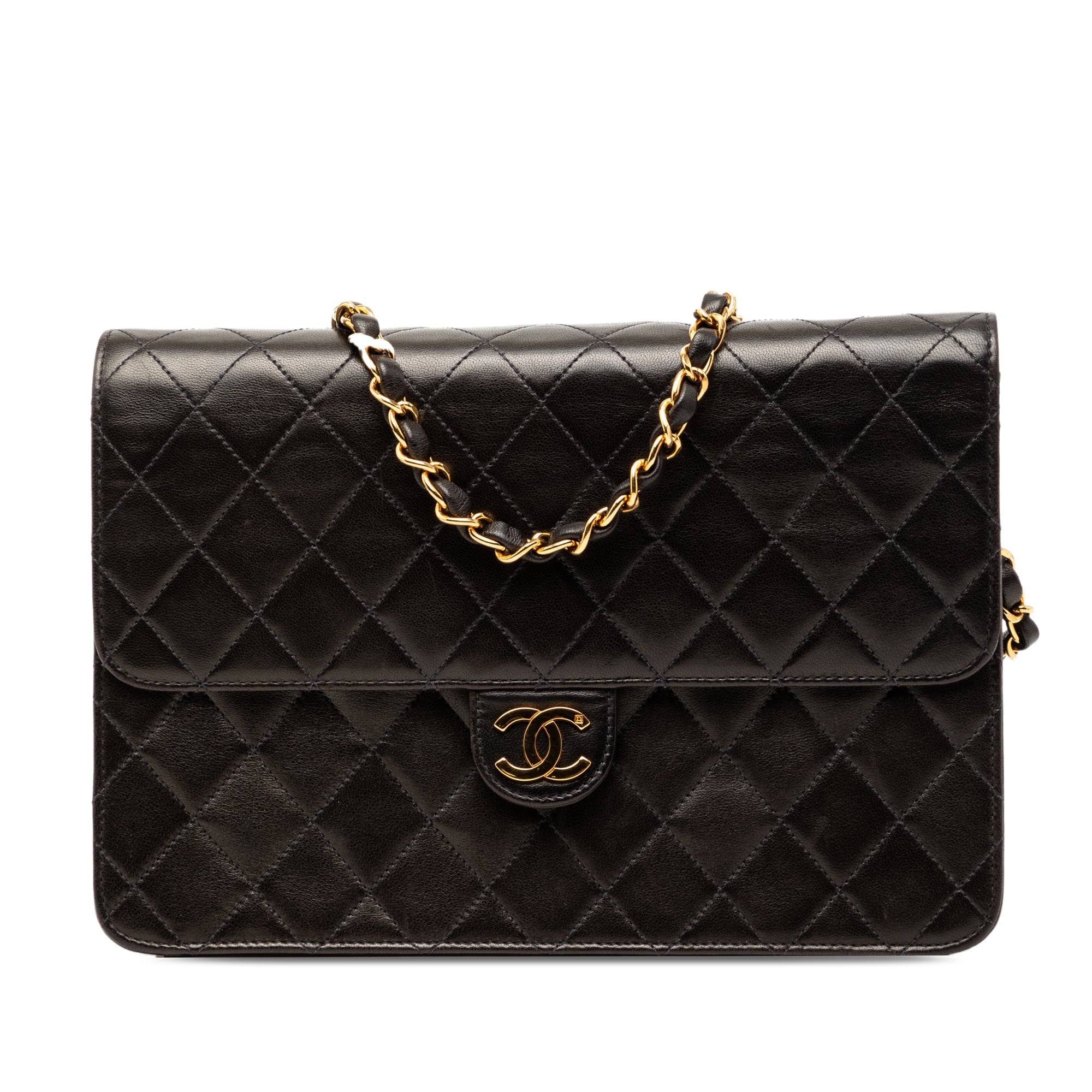 CC Quilted Lambskin Single Flap